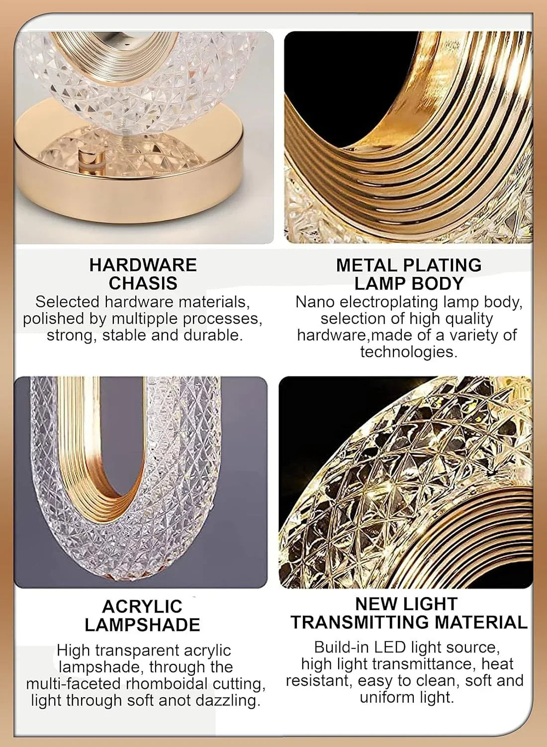 Usb charging touch lamp